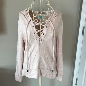 Lace up hoodie